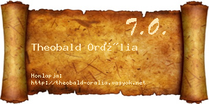 Theobald Orália névjegykártya